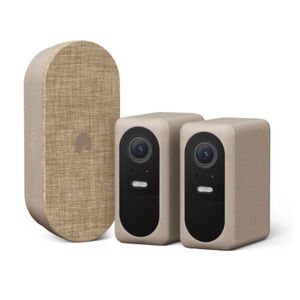 Nooie Smart Security Camera Set in Beige and Black 2 Pack